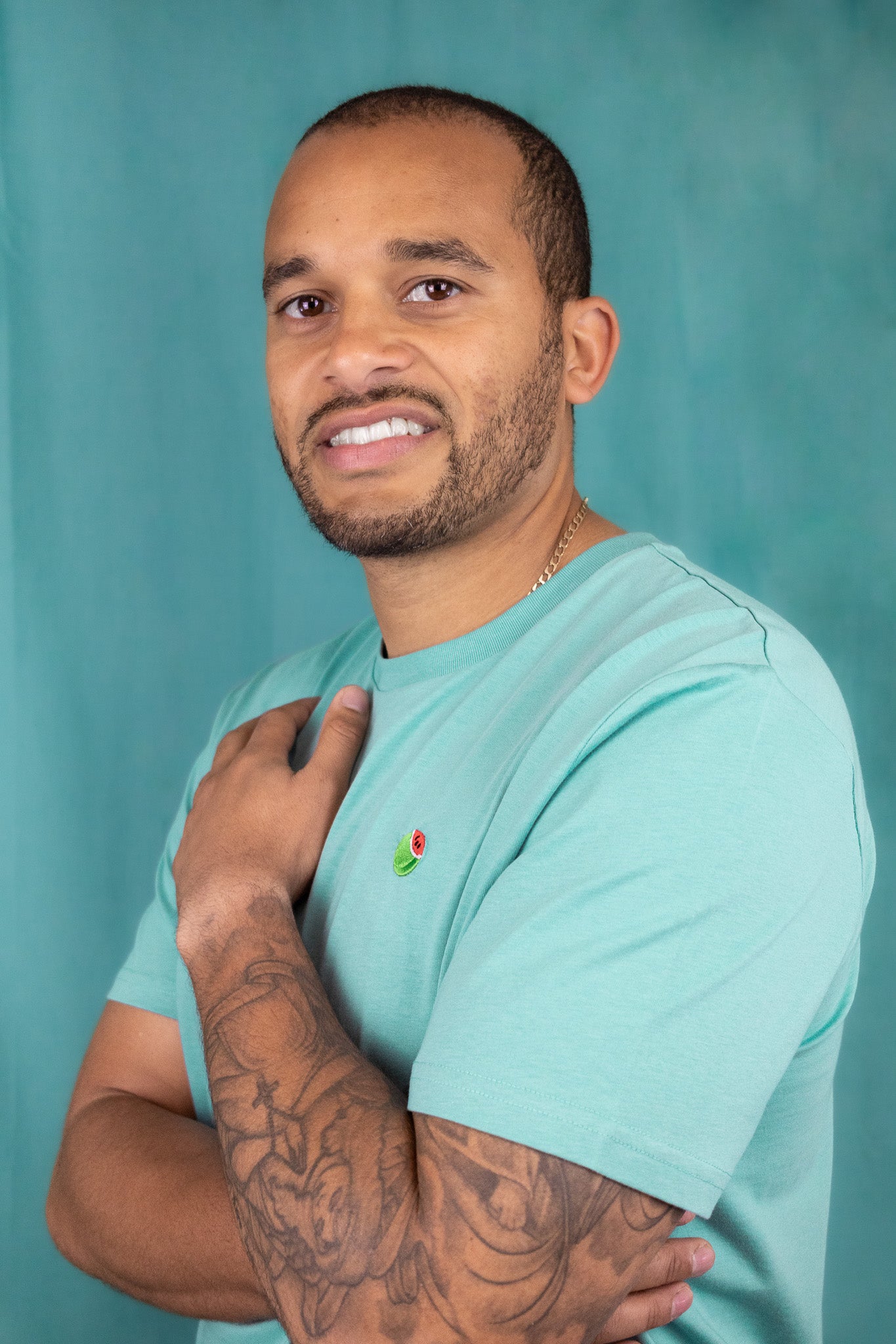 Teal Watermelon Premium Organic T-Shirt