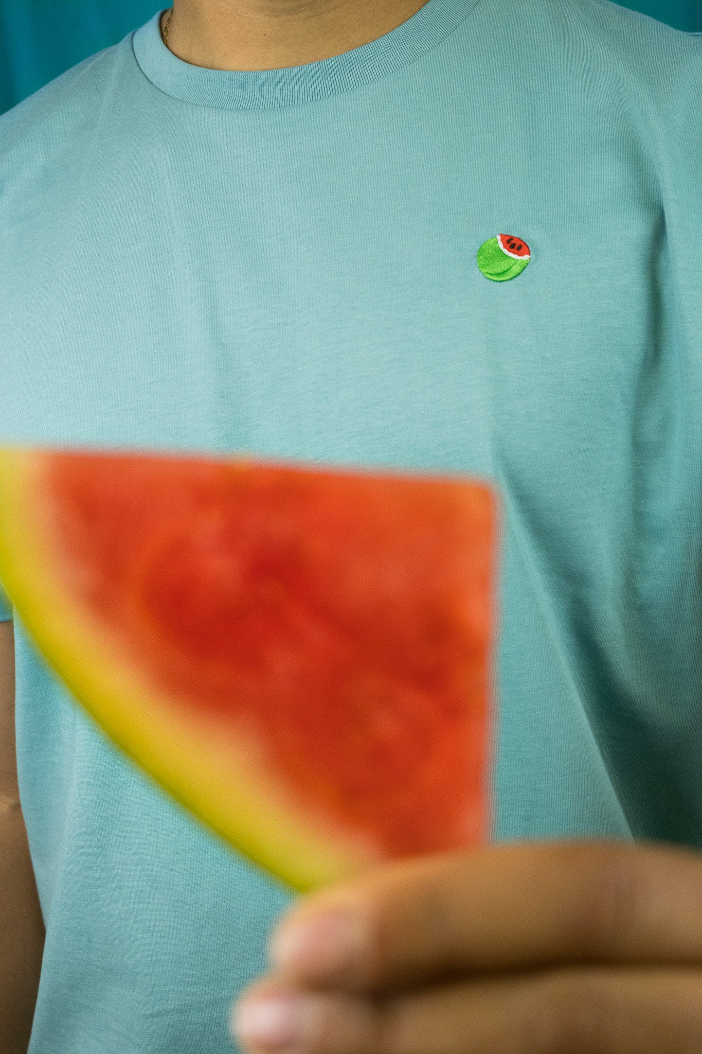 Teal Watermelon Premium Organic T-Shirt