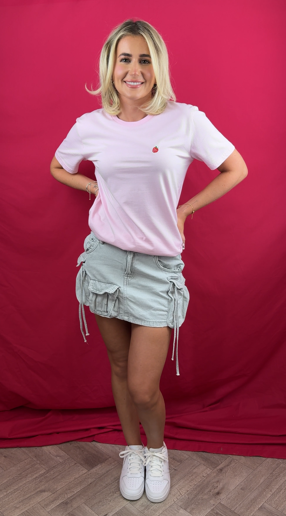Baby Pink Strawberries & Cream Premium T-Shirt