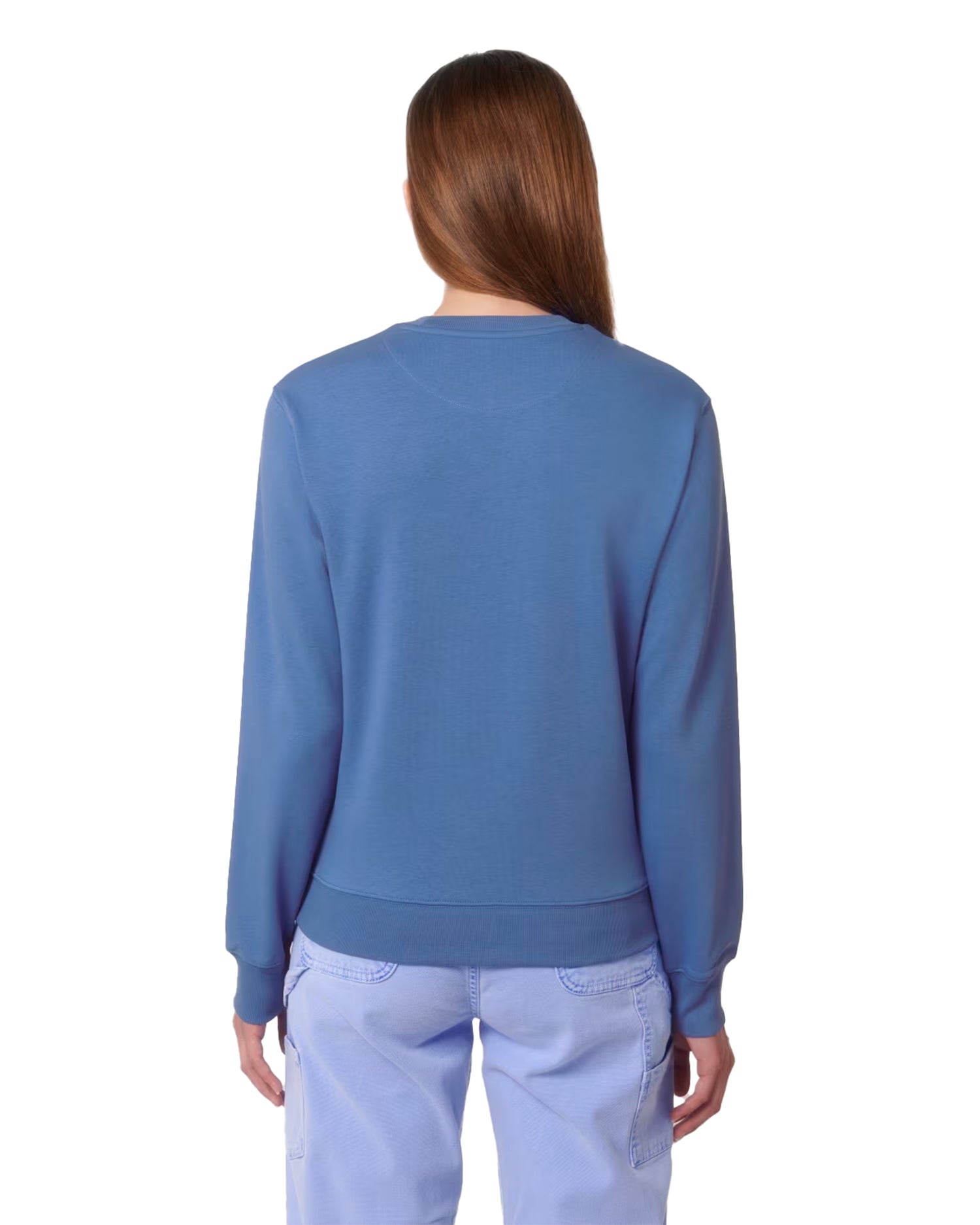 Mid Blue Blackberry Premium Organic Crewneck
