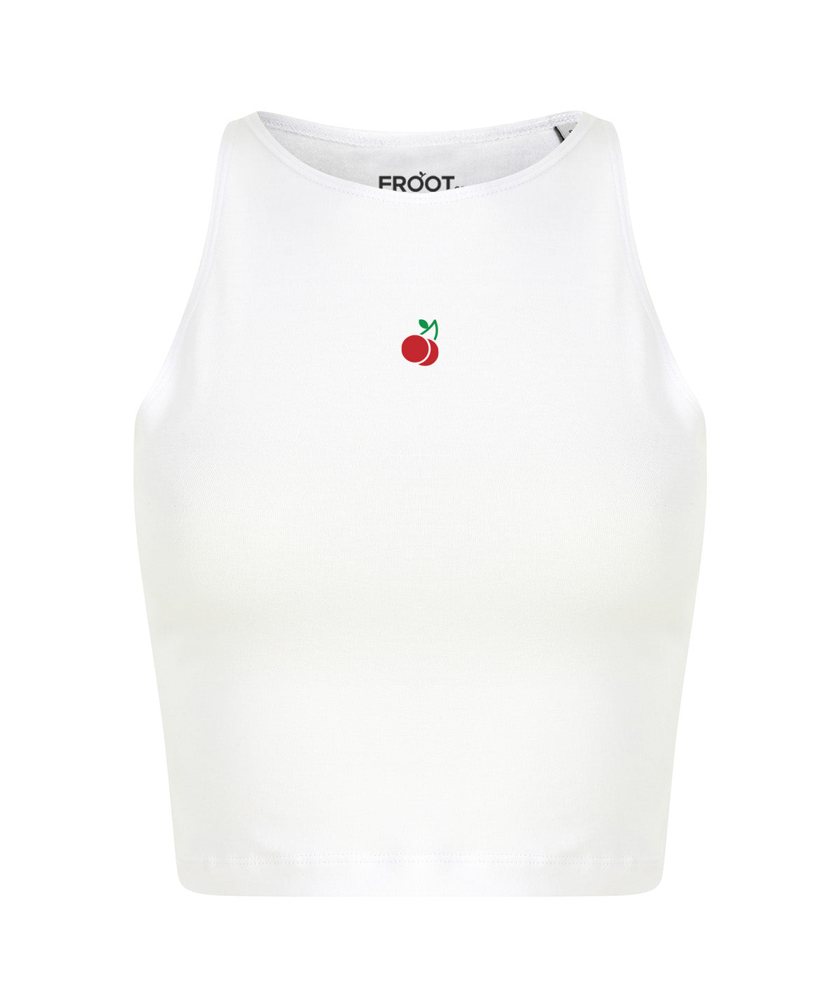 White Cherry Cropped Top