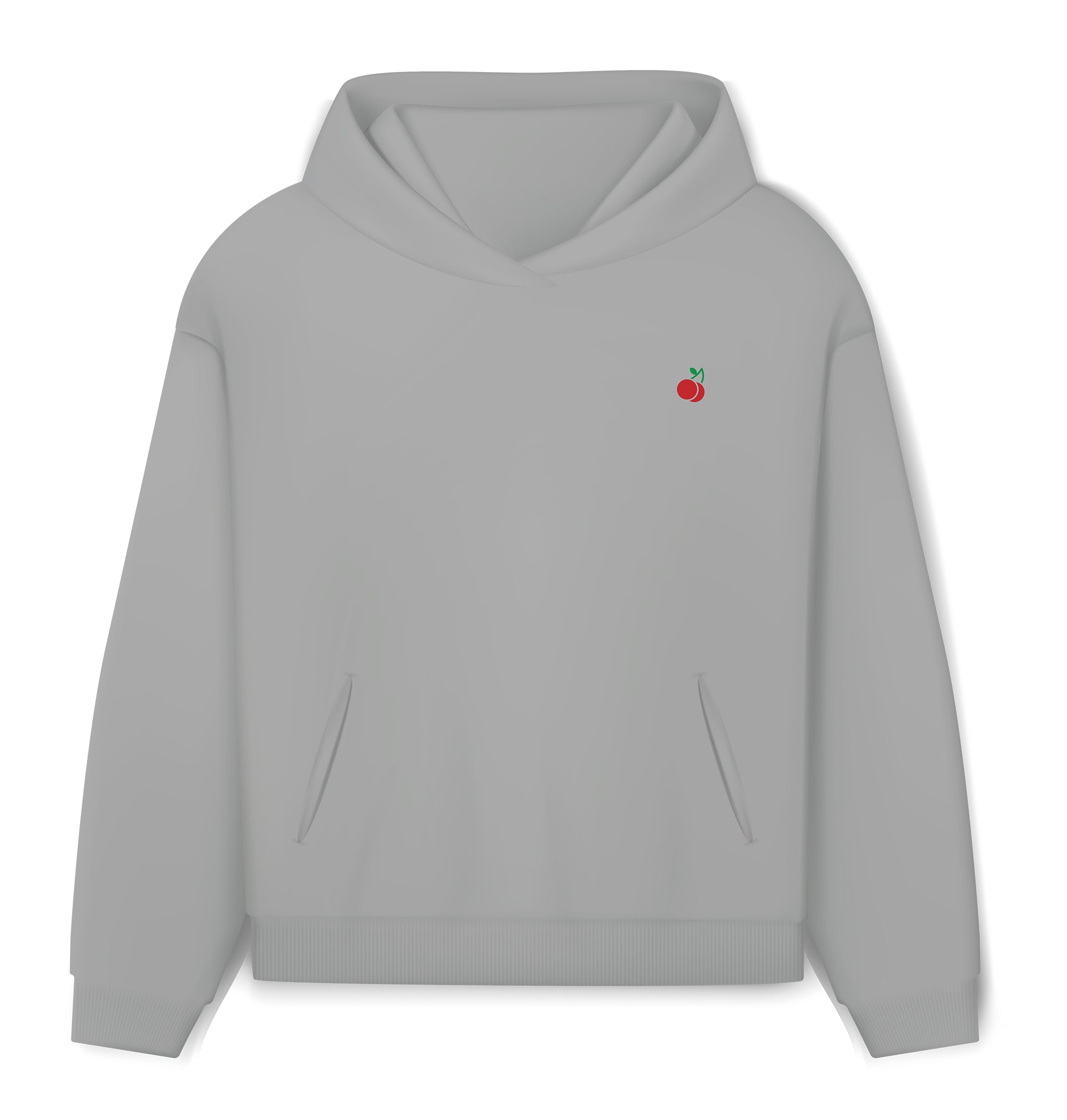Grey Cherry Heavyweight Hoodie