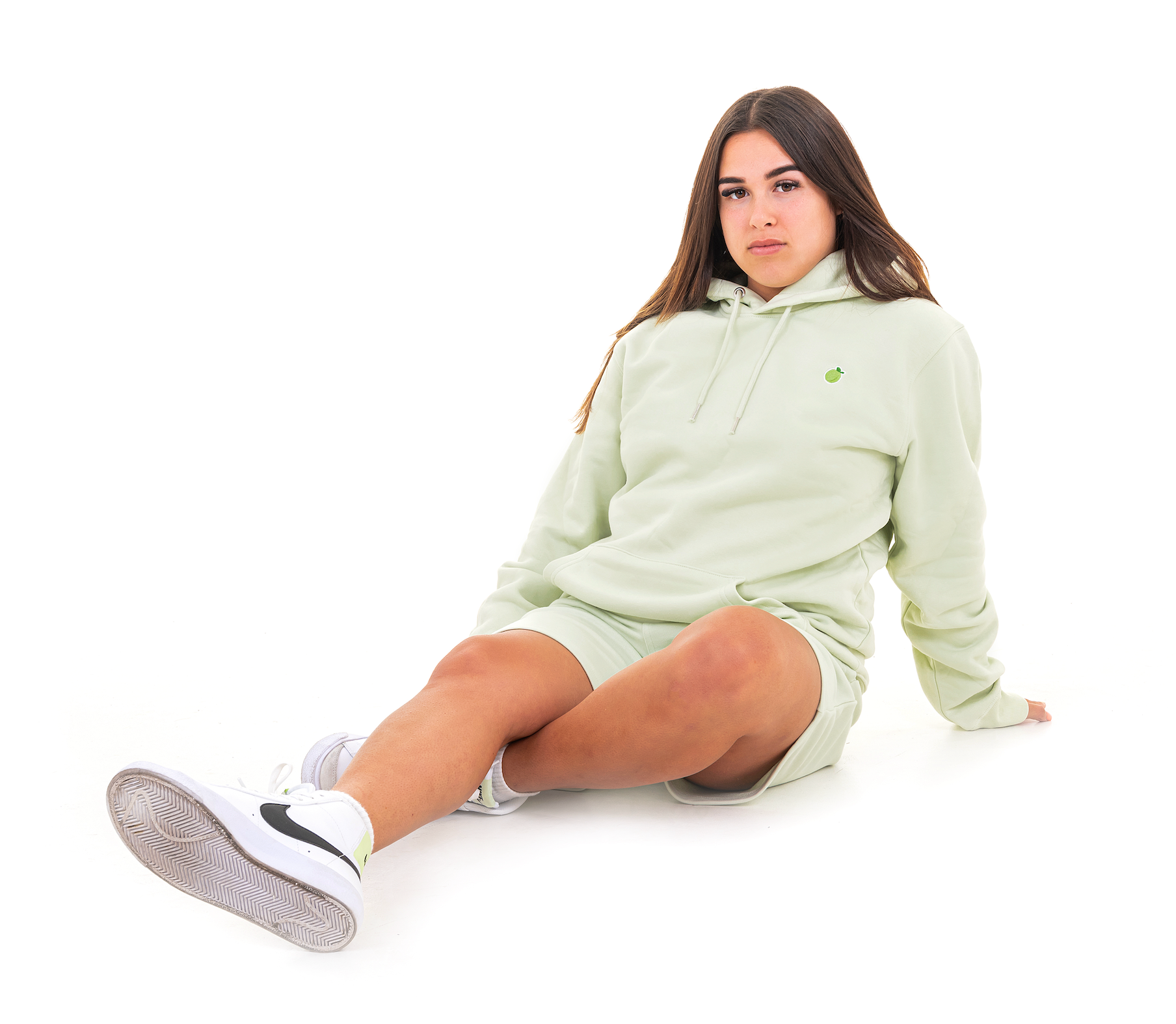 pastel green hoodie