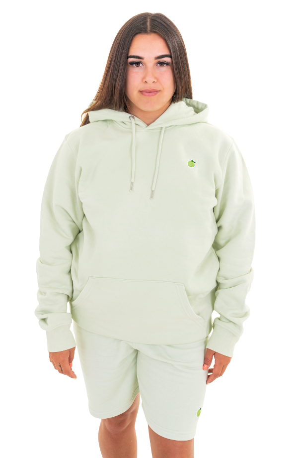 pastel green hoodie