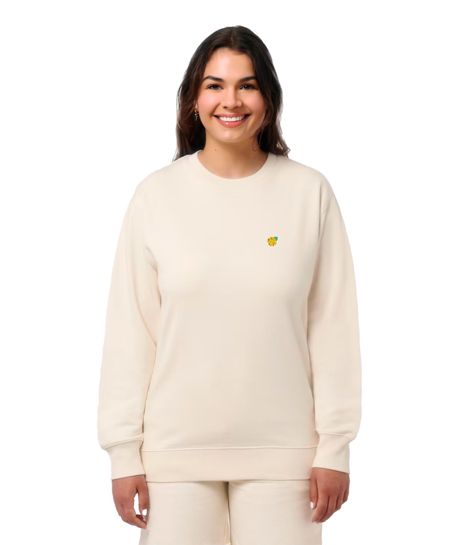 Cream Pineapple Premium Organic Crewneck