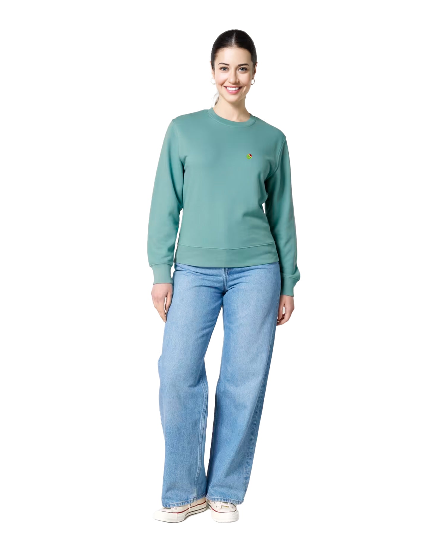 Teal Watermelon Premium Organic Crewneck