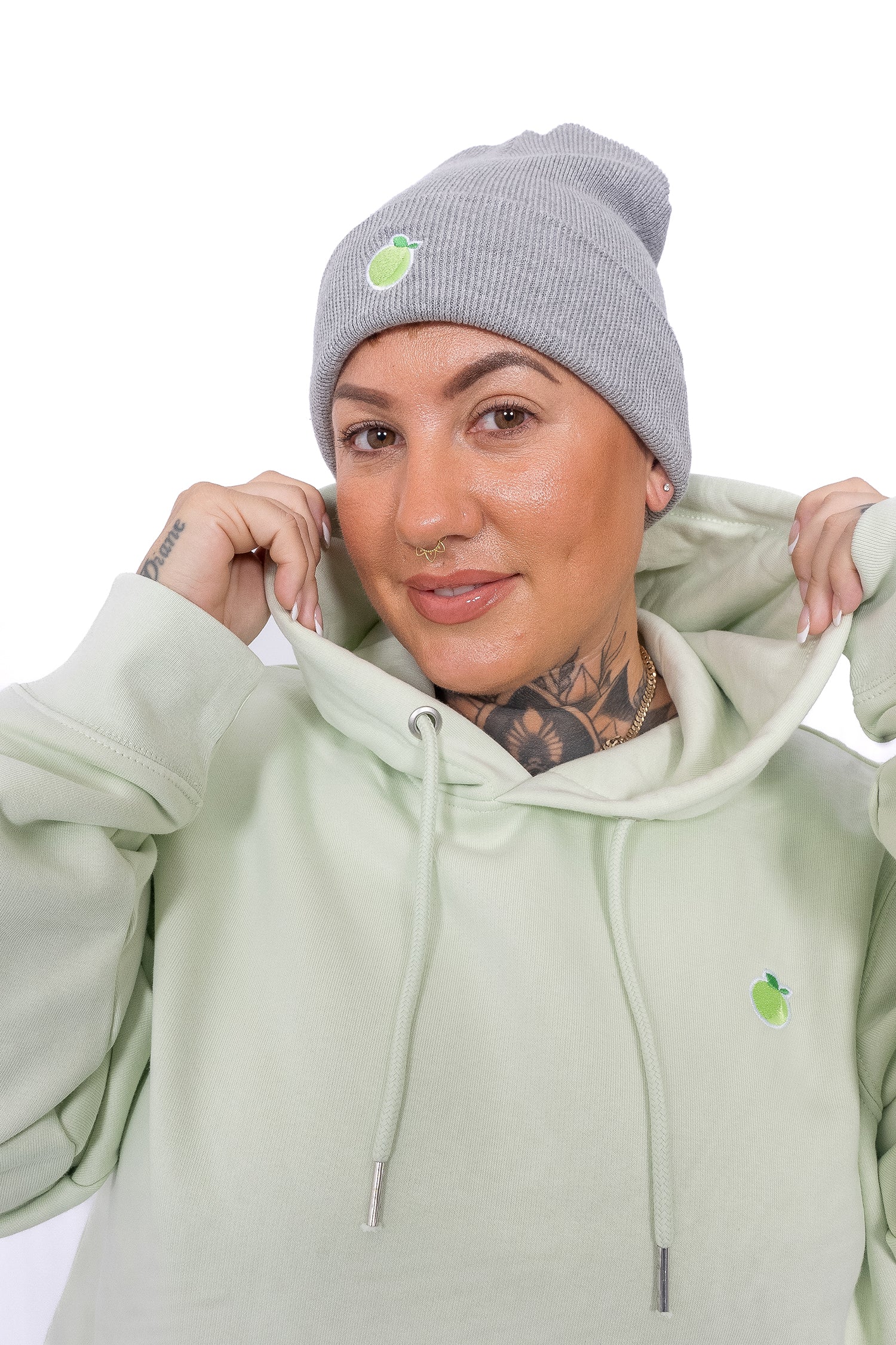 Grey Apple Organic Beanie