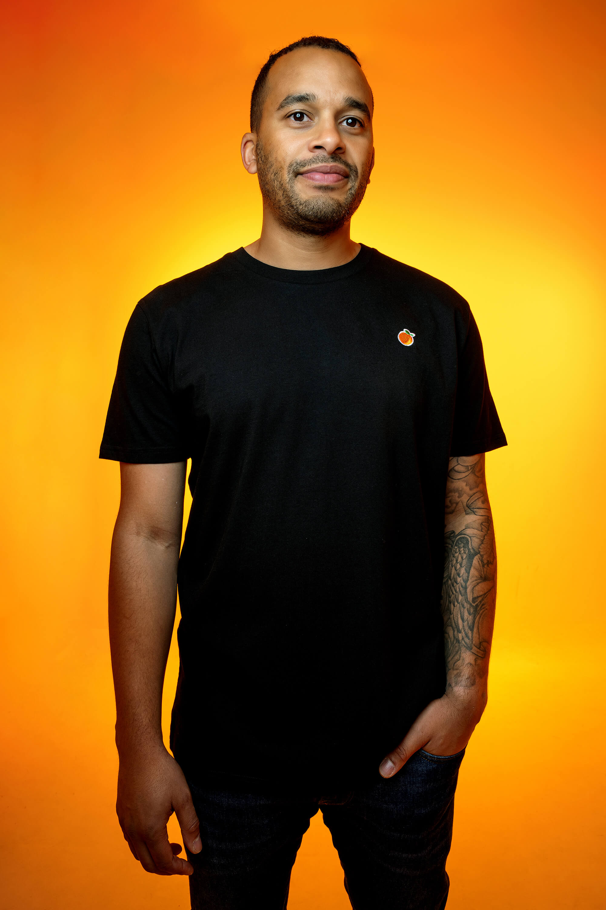 Black Orange Premium Organic T-Shirt