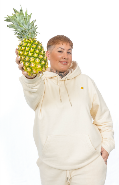 Natural Raw Pineapple Premium Organic Hoodie