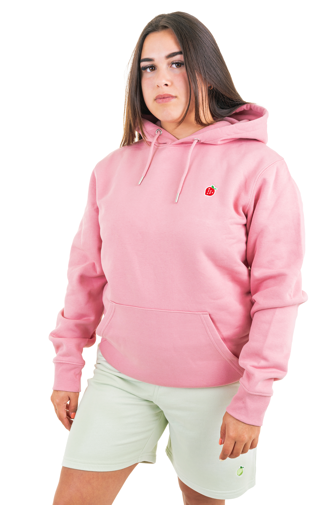 Pink Strawberry Premium Organic Hoodie