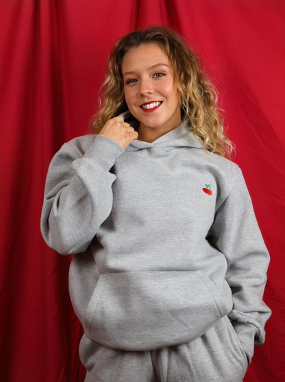 Grey Cherry Heavyweight Hoodie