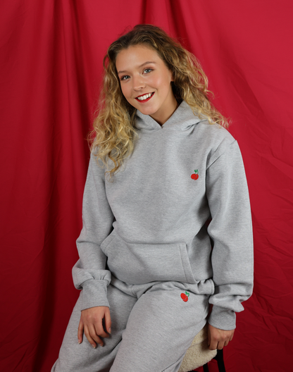 Grey Cherry Heavyweight Hoodie