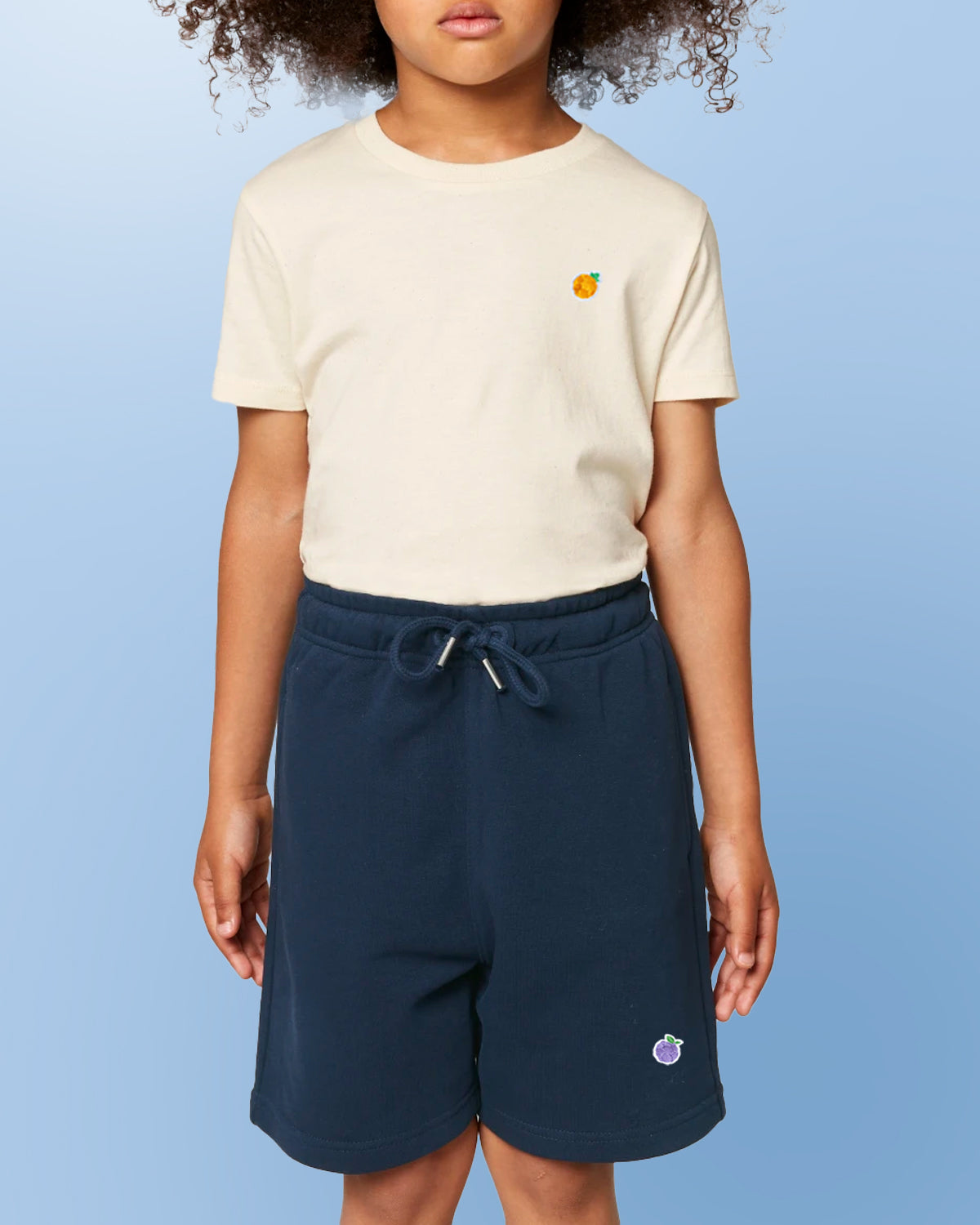 Kids Navy Blue Blackberry Premium Organic Shorts