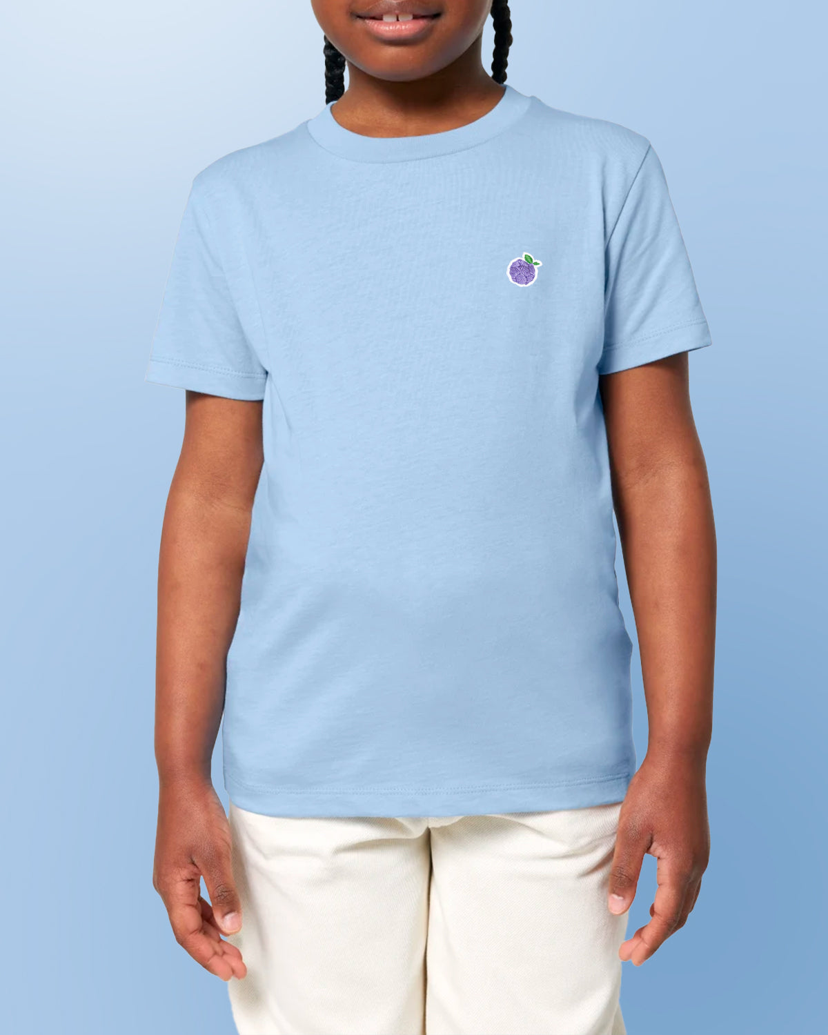 Kids Sky Blue Blackberry Premium Organic T-Shirt