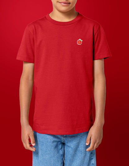 Kids Red Strawberry Premium Organic T-Shirt