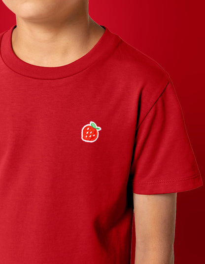 Kids Red Strawberry Premium Organic T-Shirt