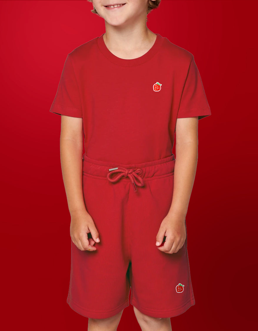 Kids Red Strawberry Premium Organic T-Shirt